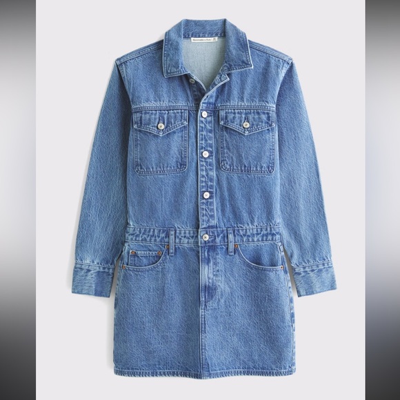 Abercrombie & Fitch Dresses & Skirts - Abercrombie & Fitch Blue Denim Mini Dress